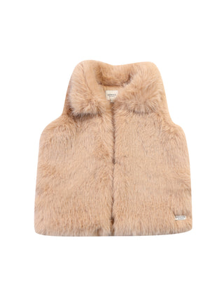 Roswita Weste aus Kunstfell  - Cloudy Rose Teddy