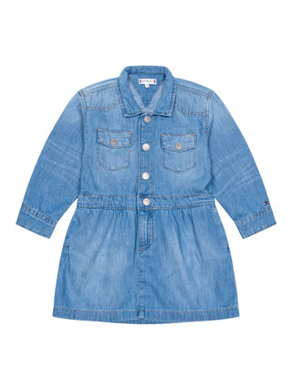 Denim Jeanskleid LS - Blau
