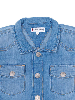 Denim Jeanskleid LS - Blau