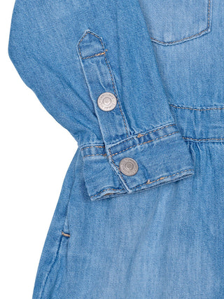 Denim Jeanskleid LS - Blau