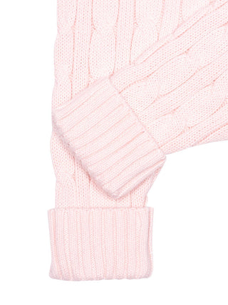 Zweiteiliges Strickset aus Baumwolle - Hellrosa
