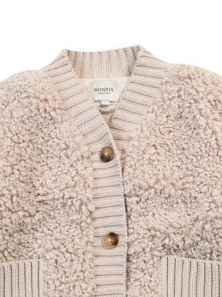 Olaan Cardigan Soft Taupe Teddy