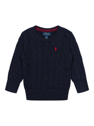 Pullover im Zopfstrick-Design - Navy