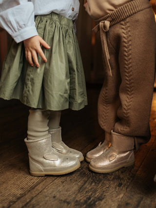 Xelly Boots Bunny in Silver Metallic