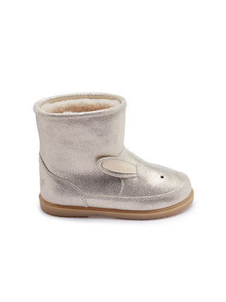 Xelly Boots Bunny in Silver Metallic