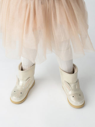 Xelly Boots Bunny in Silver Metallic