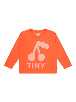 Langarmshirt mit Kirschmotiv - Orange