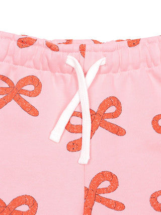 Sweathose mit Regenwurm-Motiv - Rosa
