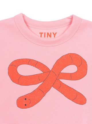 Sweatshirt mit Regenwurm-Motiv - Rosa