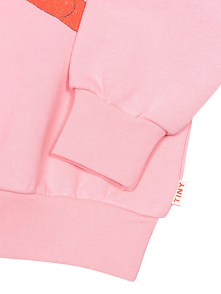 Sweatshirt mit Regenwurm-Motiv - Rosa