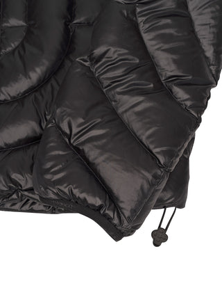Pufferjacke aus gestepptem Nylon mit Monogramm - Schwarz