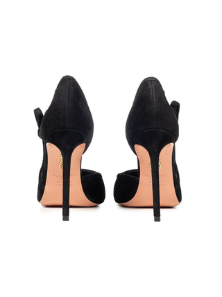 Soave 105 Wildlederpumps mit Schleifendetail und Cut-Out - Schwarz