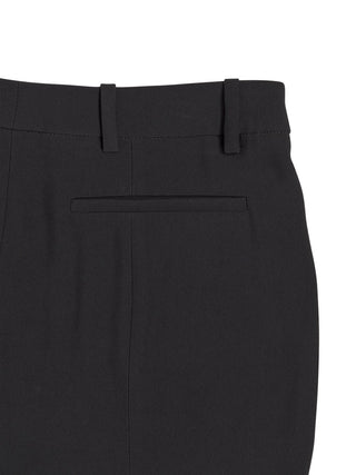 Schmale Bootcut-Hose aus Crêpe - Schwarz