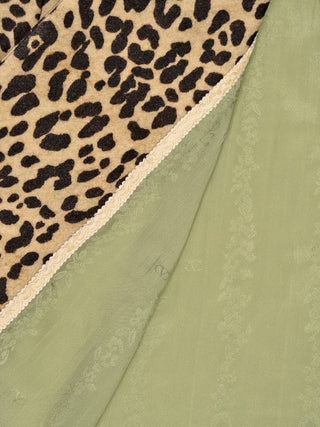 Langer Mantel mit Animalier-Print