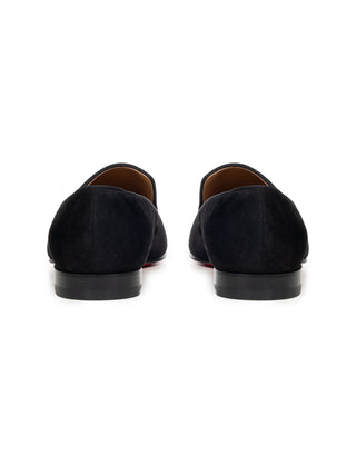 Dandelion Flat Loafer - Kalbsvelours - Schwarz