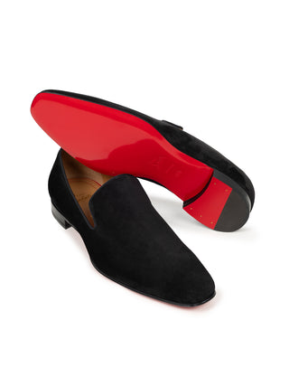 Dandelion Flat Loafer - Kalbsvelours - Schwarz