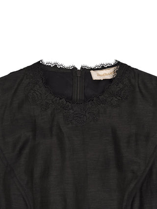 Hypnotic Minikleid mit Spitzenbesatz - Schwarz