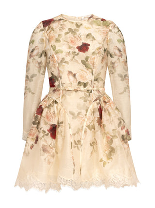 Hypnotic Minikleid mit Spitzenbesatz - Cream Cascade