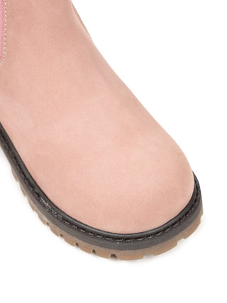 Polacco Beetols Montone Gefütterte Leder-Stiefelette - Altrosa