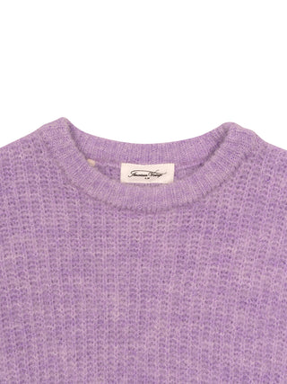 Strickpullover East mit Alpakawolle - Violett
