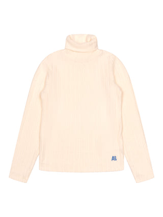 Alora Rollkragenpullover mit Logo - Ivory