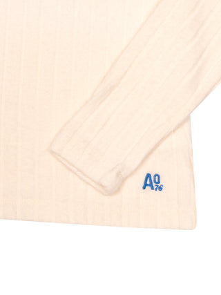 Alora Rollkragenpullover mit Logo - Ivory