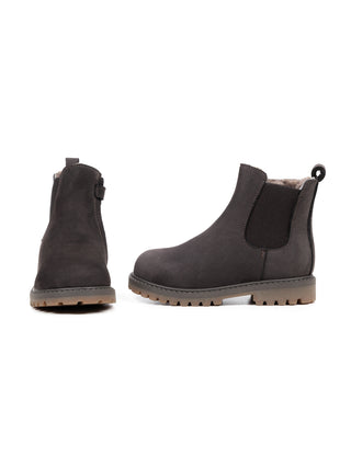 Gefütterte Leder-Stiefelette Nabuk 1250 T. Moro - Braun