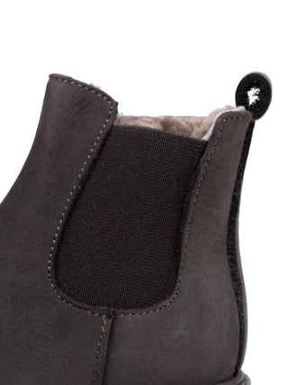 Gefütterte Leder-Stiefelette Nabuk 1250 T. Moro - Braun