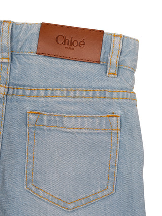 Jeans mit Einsätzen - Hellblau