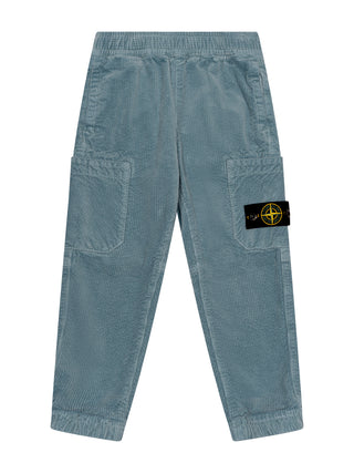Cordhose mit zulaufendem Bein - Türkis