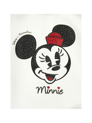 Jersey-T-Shirt mit Minnie-Strass