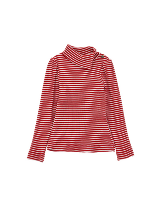 Gestreifter Rollkragenpullover