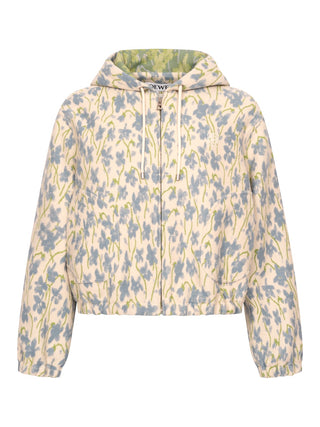 Kapuzenjacke aus Wolle und Baumwolle