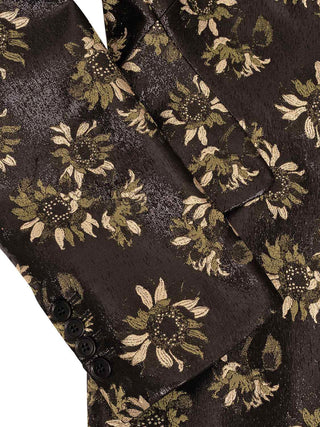 Einreihige Jacke aus Sunflower-Jacquard