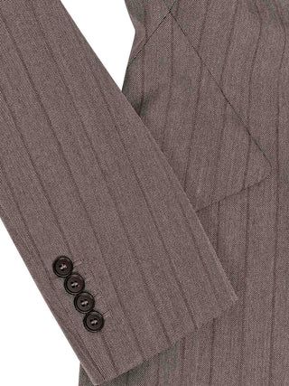 Einreihige Jacke mit Fischgrätenmuster