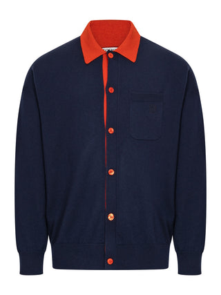 Polo-Cardigan aus Wolle