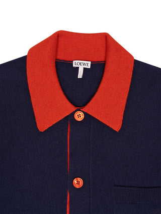 Polo-Cardigan aus Wolle