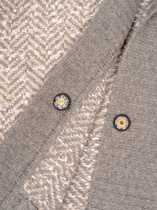 Cardigan mit Fischgrätmuster