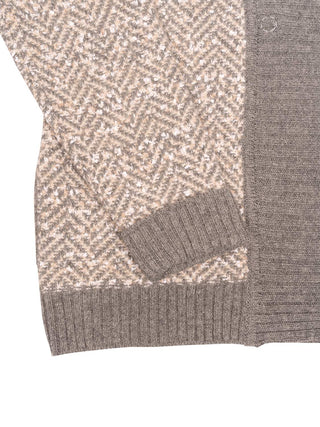 Cardigan mit Fischgrätmuster