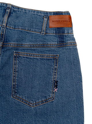 The Wave Wide Denim-Jeans - Blau