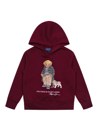 Hoodie mit Polobär - Bordeaux