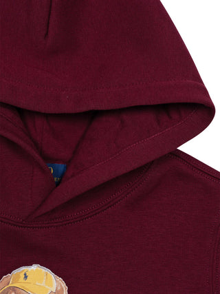 Hoodie mit Polobär - Bordeaux
