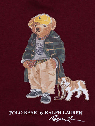 Hoodie mit Polobär - Bordeaux