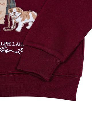 Hoodie mit Polobär - Bordeaux