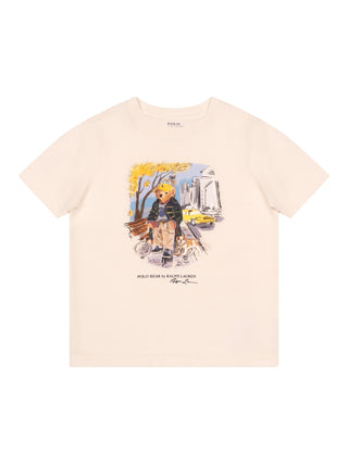 T-Shirt mit Polobär - Creme