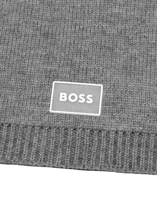 Schlauchschal aus Strick mit Logo-Aufnäher und Twist-Struktur - Grau