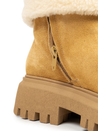 Petit Aurea Mid Stiefel aus Wildleder - Camel-Beige