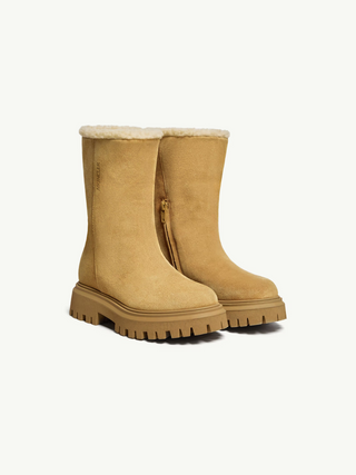 Petit Aurea Mid Stiefel aus Wildleder - Camel-Beige