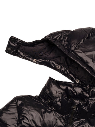 Glänzende Daunenjacke - Schwarz