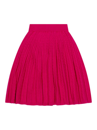 Baumwollset aus Cardigan und Rock - Pink